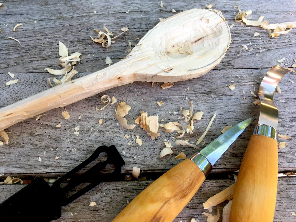 Knife woodcarving hobby