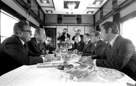 President Ford aboard a Russian train headed for Vladivostok - NARA - 7160847 photo