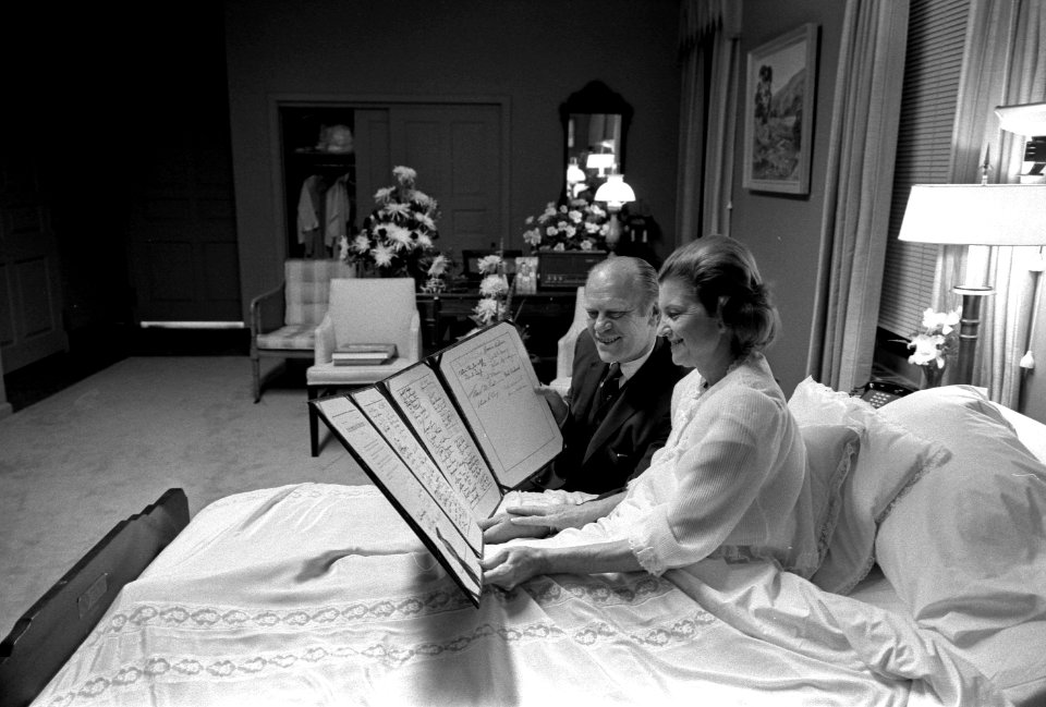 President and Mrs. Ford after her surgery - NARA - 186773
