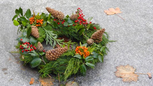 Autumn wreath ornament advent wreath photo