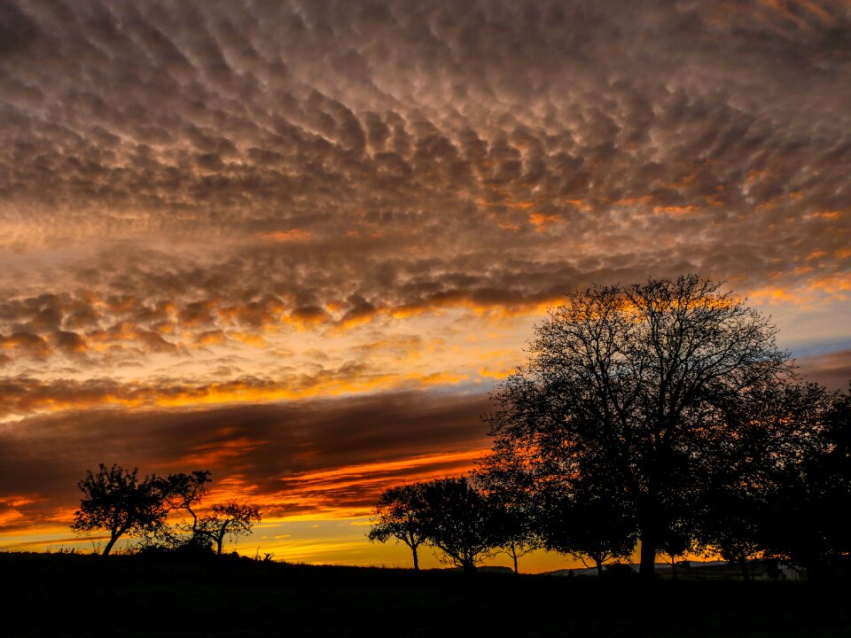 Glow clouds landscape