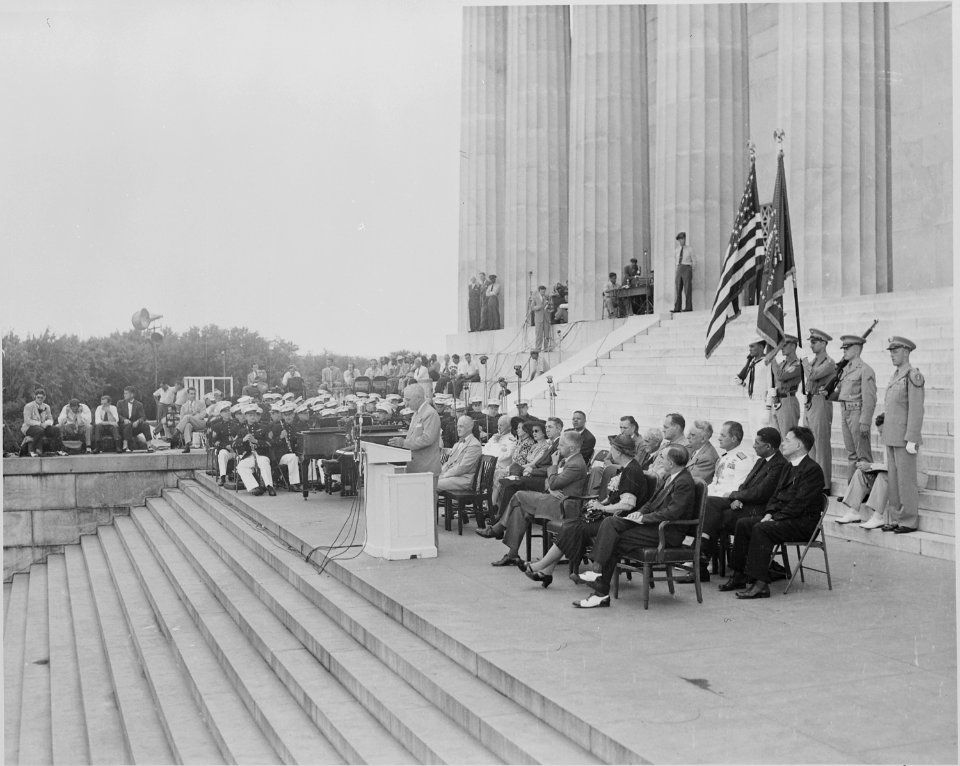 President Truman addresses the closing session of the 38th annual conference of the National Association for the... - NARA - 199718 photo