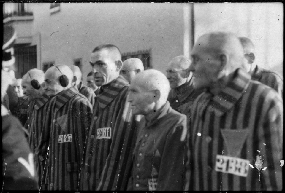 Prisoners in the concentration camp at Sachsenhausen, Germany, December 19, 1938. Heinrich Hoffman Collection. - NARA - 540177