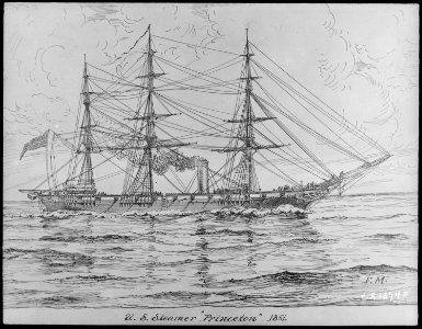 Princeton, starboard side, underway - NARA - 513006