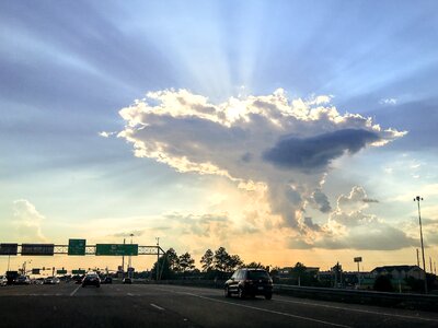 Sunrise sunset clouds photo