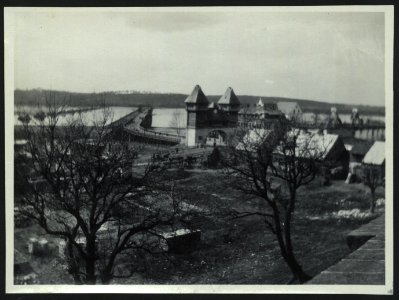 Pulawy, drewniany most na Wisle. 28 03 1923 (21491900)