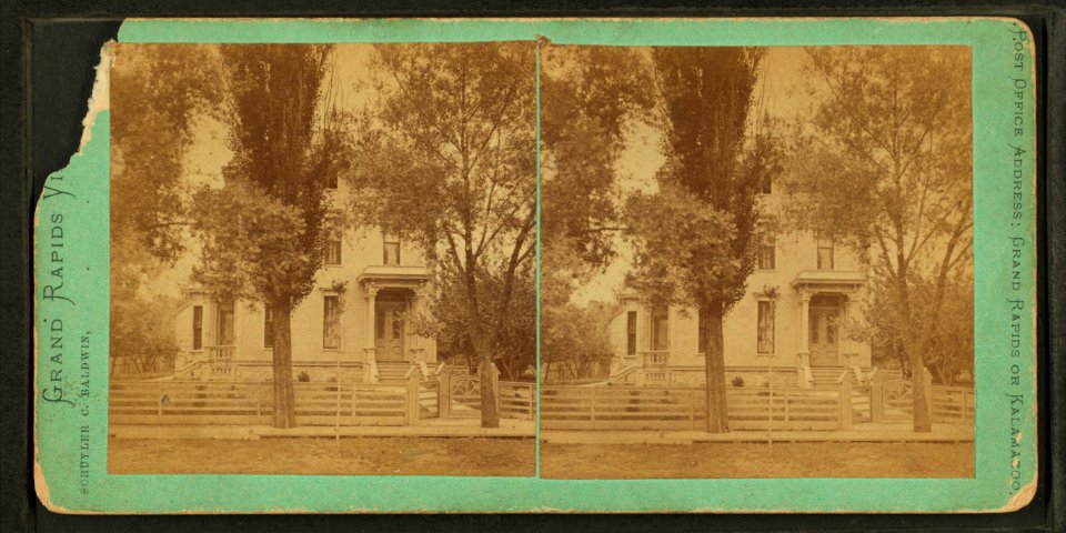 Residence with fence around, by Baldwin, Schuyler C. (Schuyler Colfax), 1823-1900