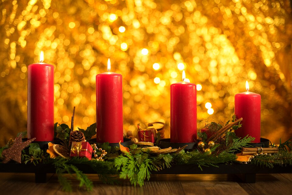 Christmas fourth candle light
