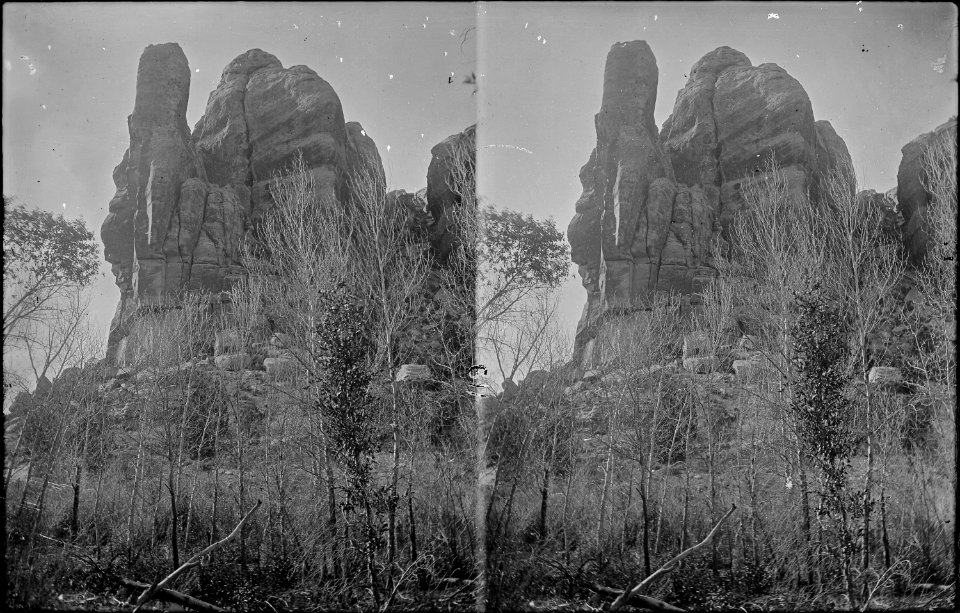 Rock Pinnacle on Ashley Fork. Old nos. 355, 350 - NARA - 517833