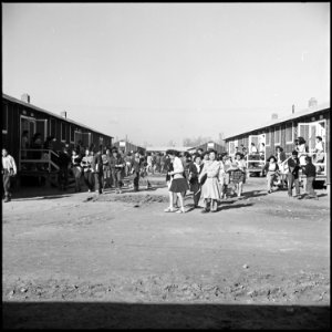 Rohwer Relocation Center, McGehee, Arkansas. Evacuee High School students are here shown changing c . . . - NARA - 538895 photo