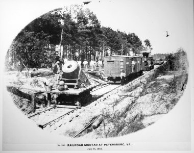 Railroad Mortar at Petersburg, Virginia., July 25, 1864. The Dictator., 1961 - 1961 - NARA - 518114
