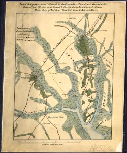 Route of the Expedition, Oct. 22nd, 1862, with the Battle grounds of Pocotaligo & Coosawhatchie. Prepared form... - NARA - 305618
