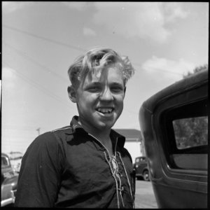 Roosevelt High School, Oakland, California. High School Youth. A good smile, a bad set of teeth. High school student... - NARA - 532220 photo