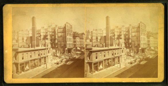 Ruins of Southern Hotel, destroyed April 11 1877. St. Louis, Missouri, by Robert Benecke