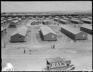 Salinas Assembly center, California. A panoramic view of the Salinas Assembly center. - NARA - 537441