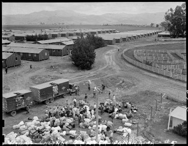 Salinas Assembly center. Persons of Japanese ancestry evacuated from coastal areas were first in as . . . - NARA - 537443
