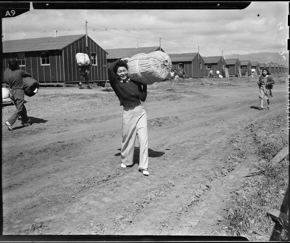 Salinas, California. These evacuees, having identified their belongings which were brought to this . . . - NARA - 536161