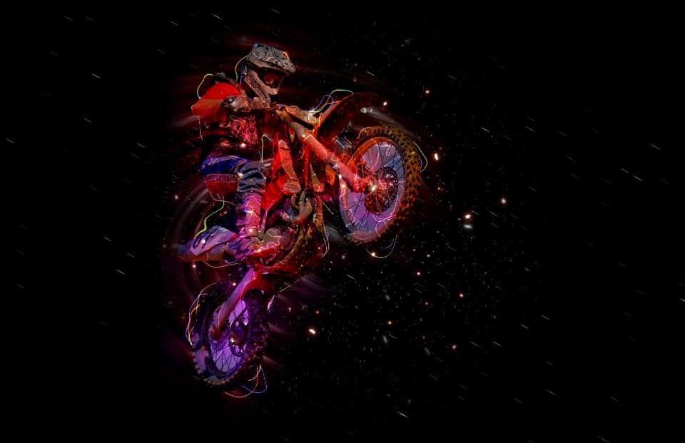 Speed motorcyclist motorcycle