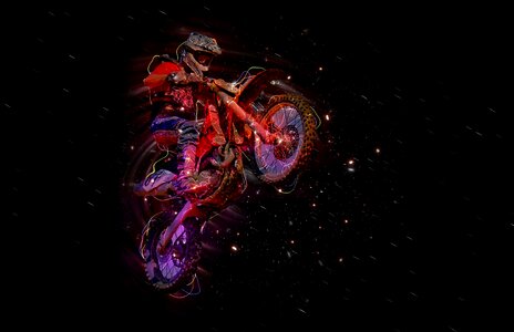 Speed motorcyclist motorcycle photo
