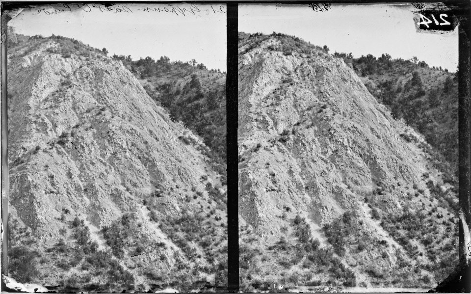 SALT CREEK CANYON, GYPSUM BED, FOOTHILLS OF MOUNT NEBO, UTAH - NARA - 523979
