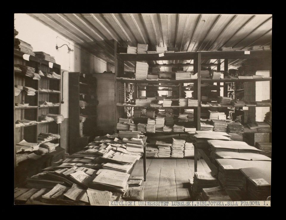 Sala prasowa biblioteki Katolickiego Uniwersytetu Lubelskieg. ante 1939 (112830503)