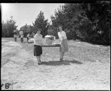 Salinas, California. Evacuees of Japanese ancestry arrive at this assembly center with their person . . . - NARA - 536164