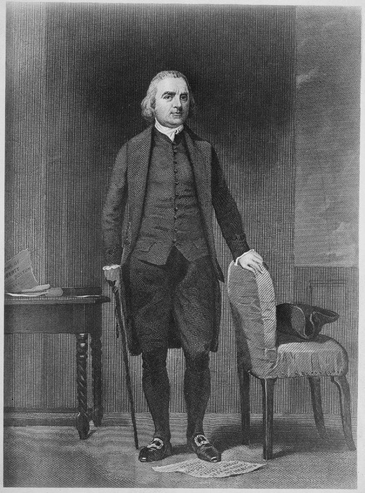 Samuel Adams. Copy of engraving after Alonzo Chappel, published 1858., 1931 - 1932 - NARA - 532929