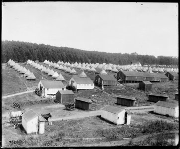 San Francisco Earthquake of 1906, A refugee camp in the Tennessee Hollow, also known as the West Cantonment, Presidio... - NARA - 531069
