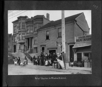 San Francisco Earthquake of 1906, Relief station in Mission District - NARA - 524410