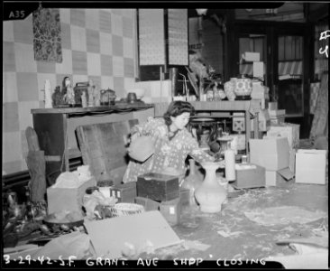 San Francisco, California. Residents of Japanese ancestry are closing their businesses in preparati . . . - NARA - 536002