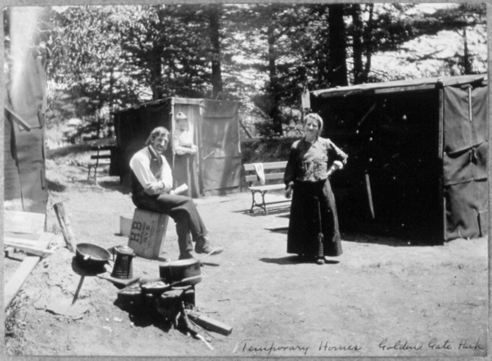 San Francisco Earthquake of 1906, Temporary houses. Golden Gate Park - NARA - 513310