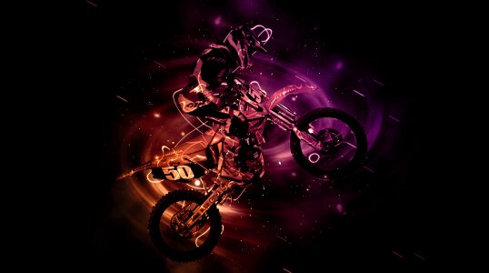 Motorcycle speed rider photo