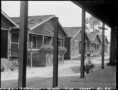 San Pedro, California. Former dwellings of fishermen of Japanese ancestry on Terminal Island in Los . . . - NARA - 536833