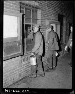 Scene in front of company store. Pittsburgh Coal Company, Westland Mine, Westland, Washington County, Pennsylvania. - NARA - 540334