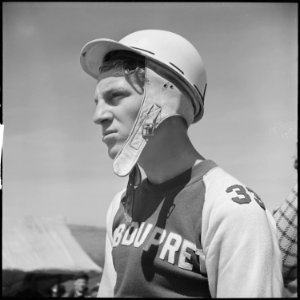 Santa Clara County, California. Motorcycle and Hill Climb Recreation. About 18 years old, and one of the most daring... - NARA - 532255 photo