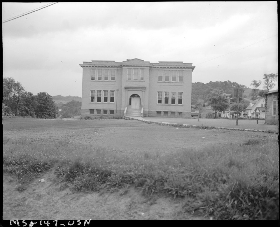 School and playground for children of miners. Koppers Coal Division, Federal ^1 Mine, Grant Town, Marion County, West... - NARA - 540297