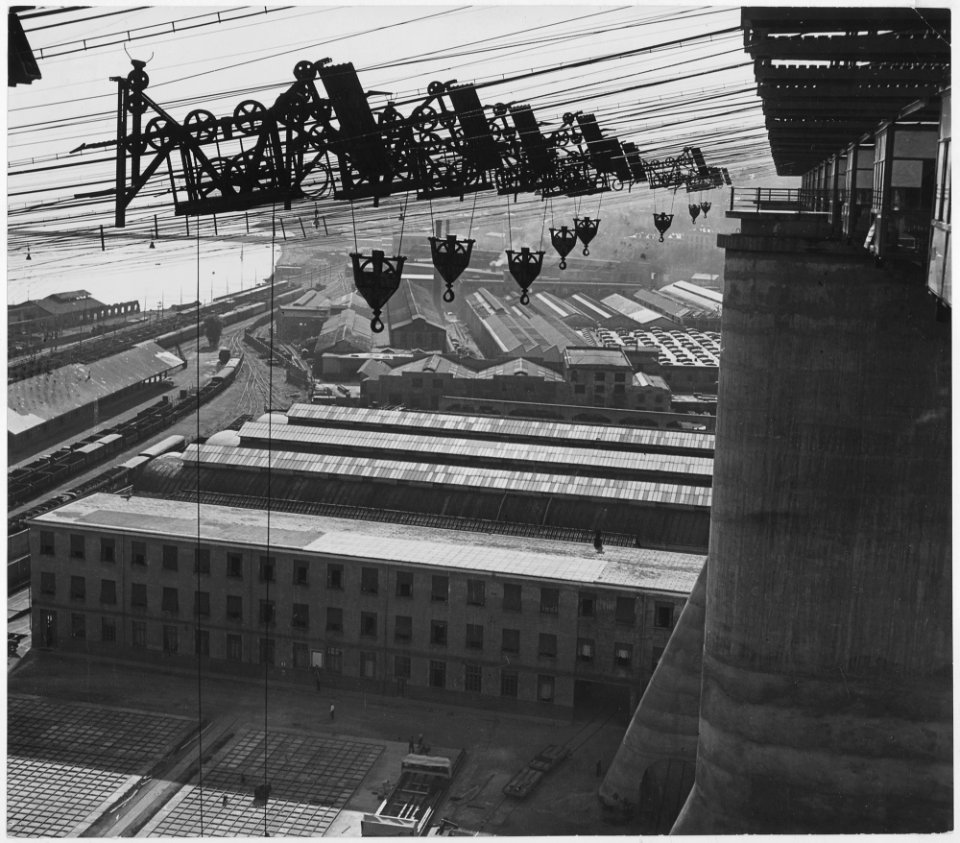 Sestri, Italy. Photo shows the idle shipyards of the Ansaldo San Giorgio shipbuilding company at Sestri, near Genoa - NARA - 541736