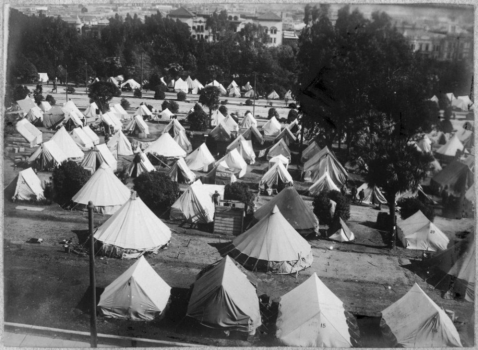 San Francisco Earthquake of 1906, Jefferson Square refugee camp - NARA - 522960