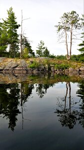 Canadian shield dawn tranquil