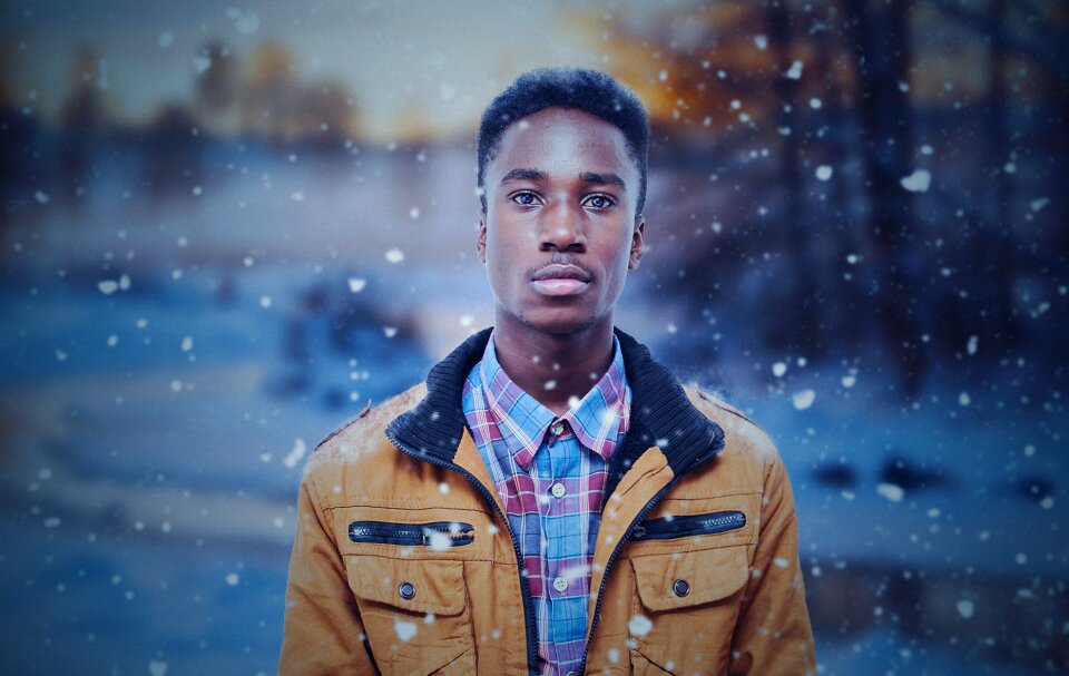 Adult man winter