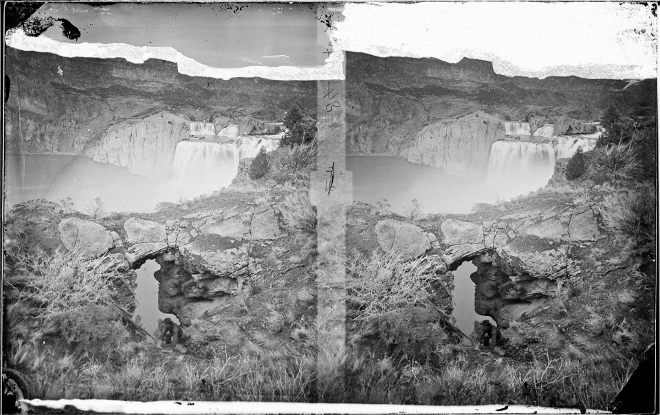 Shoshone Gorge and natural bridge. 1874 - NARA - 519823