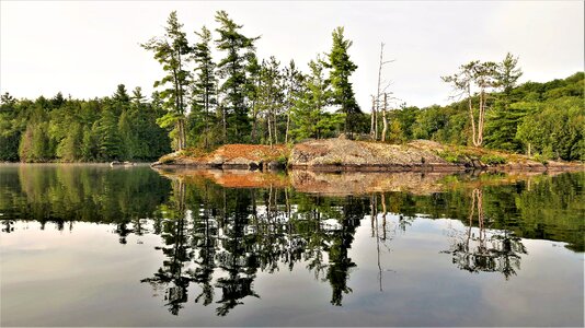 Canadian shield dawn tranquil