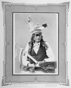 Sitting Crow-Kah-Re-Eo-Tah-Ke. Blackfeet Sioux, 1872 - NARA - 519006 photo