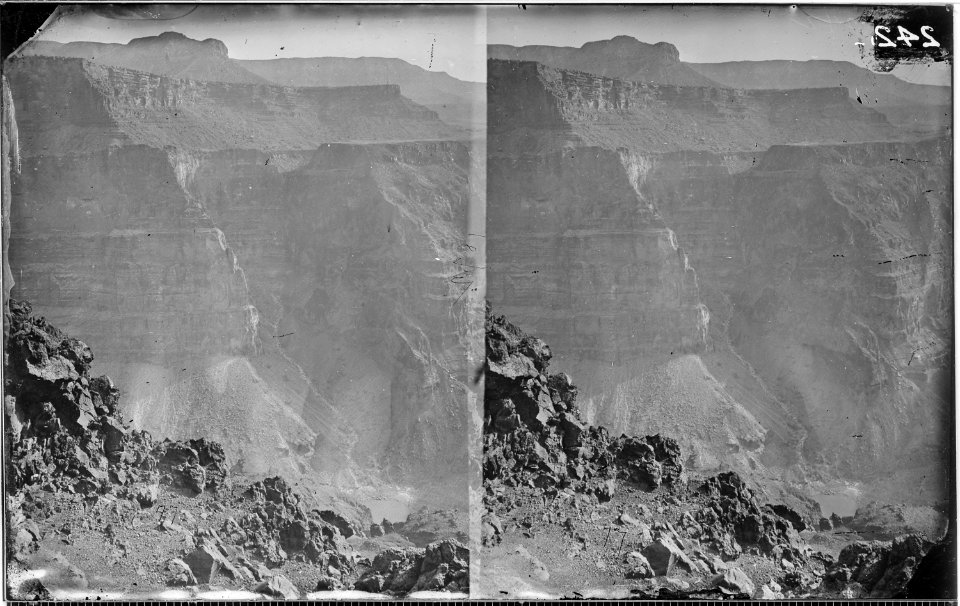 SOUTHWALL, GRAND CANYON OF COLORADO, SHEAVWITZ CROSSING NEAR FOOT OF TOROWEAP VALLEY, RIVER 3000 FEET BELOW, COLORADO... - NARA - 524007
