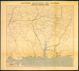 Southern Mississippi and Alabama Showing the Approaches to Mobile. U.S. Coast Survey Office . . . - NARA - 305608 photo