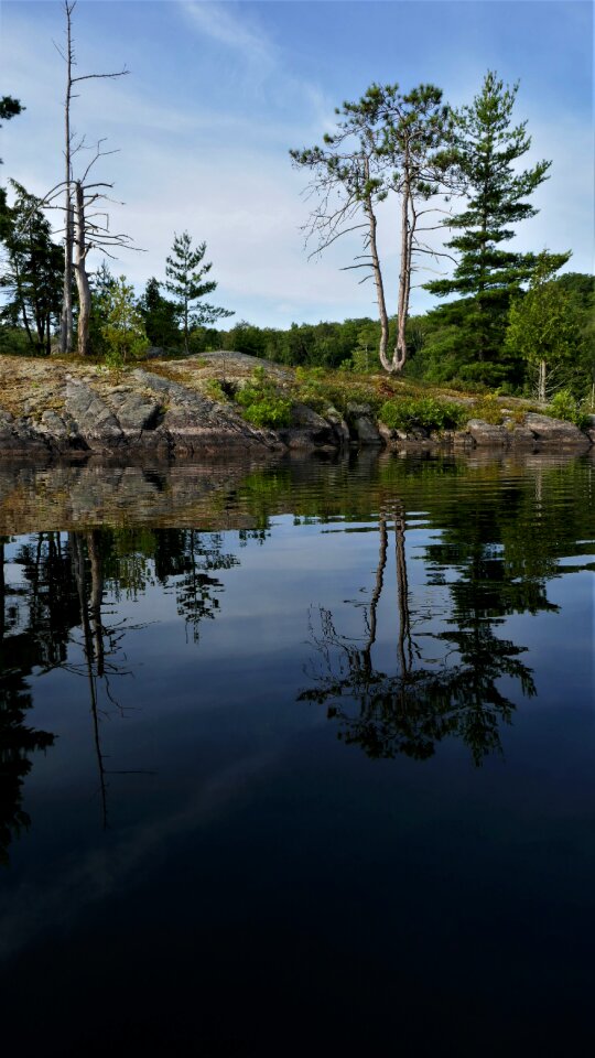 Canadian shield dawn tranquil