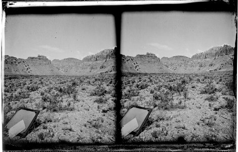 Split Mountain. With picture frame or glass negative holder in the lower left corner. Old nos. 360, - NARA - 517928