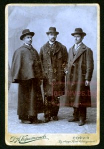 Spiro Olchev, Nikola Kokarev, Vasil Chekalarov in 1900 by Dimitar Karastoyanov