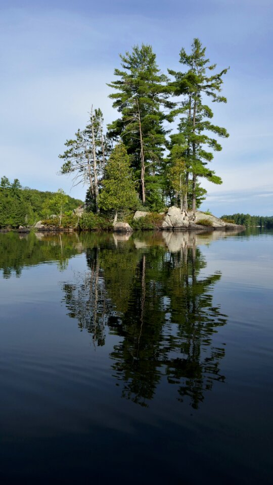 Canadian shield dawn tranquil