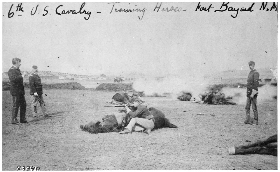 Sixth Cavalry training horses at Ft. Bayard, N. M., ca. 1885 - NARA - 530872
